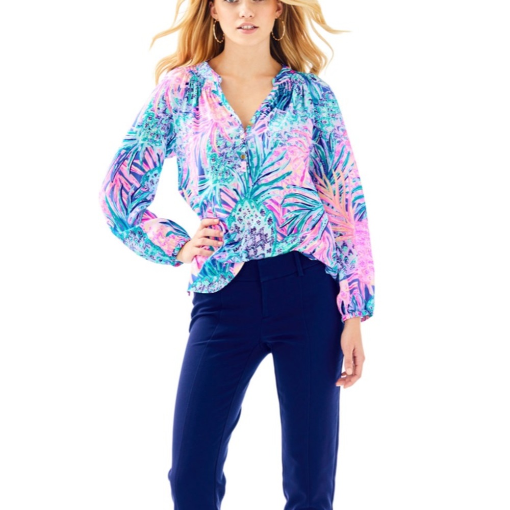 Lilly Pulitzer Elsa Silk Blouse